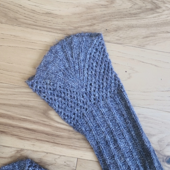 Sarah Spencer Asymmetrical Tie Front Bell Cuff Cardigan Size M - Picture 9 of 12